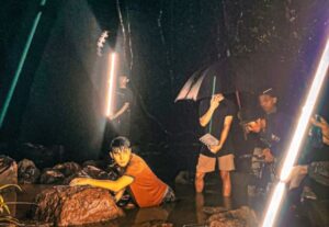 Ravi Cehan saat proses syuting. 